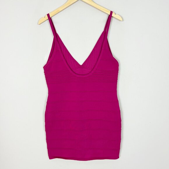 Y2K Wow Couture Fuchsia Bandage Mini Dress Size XL Women's - Picture 3 of 4